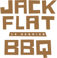 Logo brun du restaurant Jack Flat BBQ